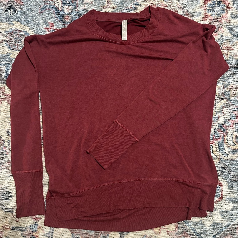 Burgundy ATHLETA Pullover. Small.